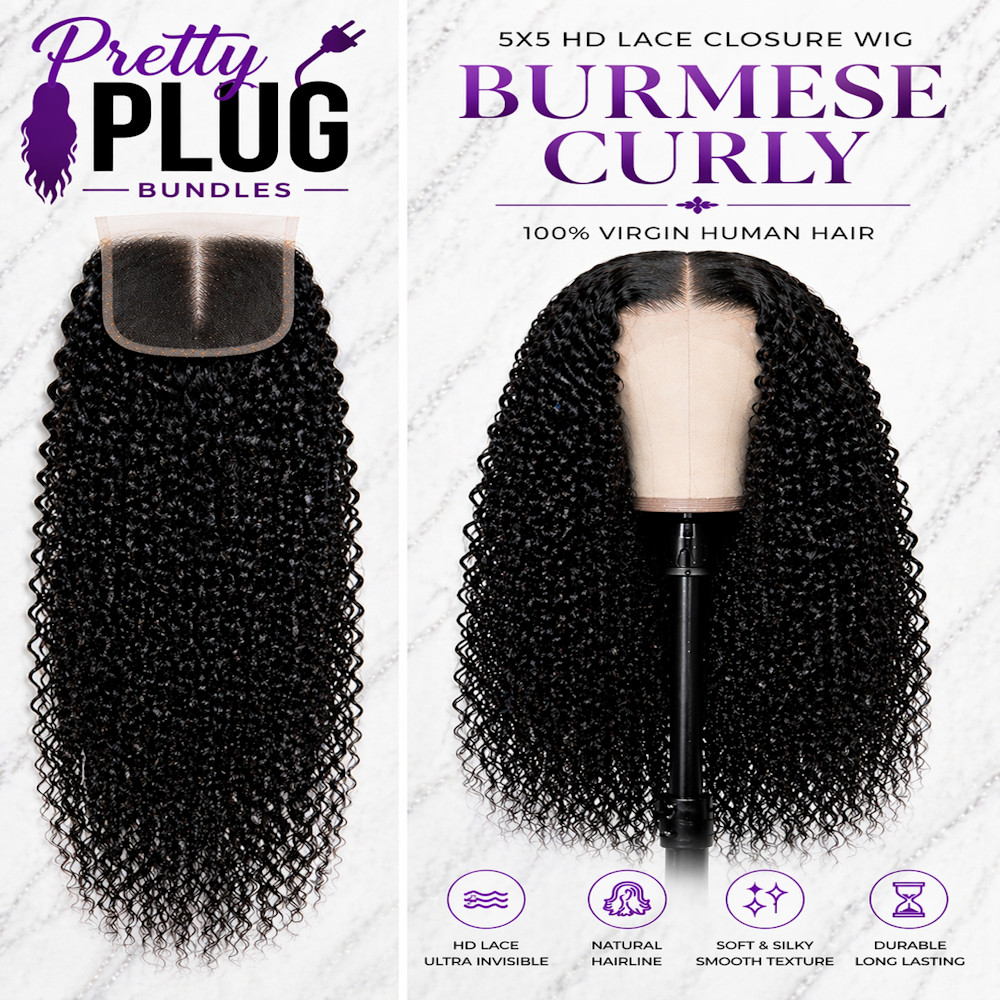 5x5 HD Lace Closure Wig - Burmese Curly