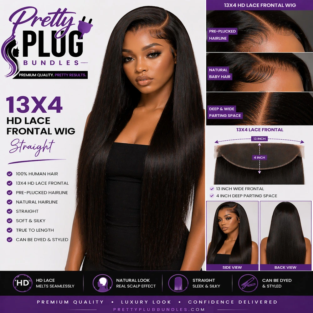 13x4 HD Lace Straight Frontal Wig